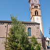 Foto: Esterno con Torre Campanaria - Chiesa di San Sebastiano  (Cavalese) - 1